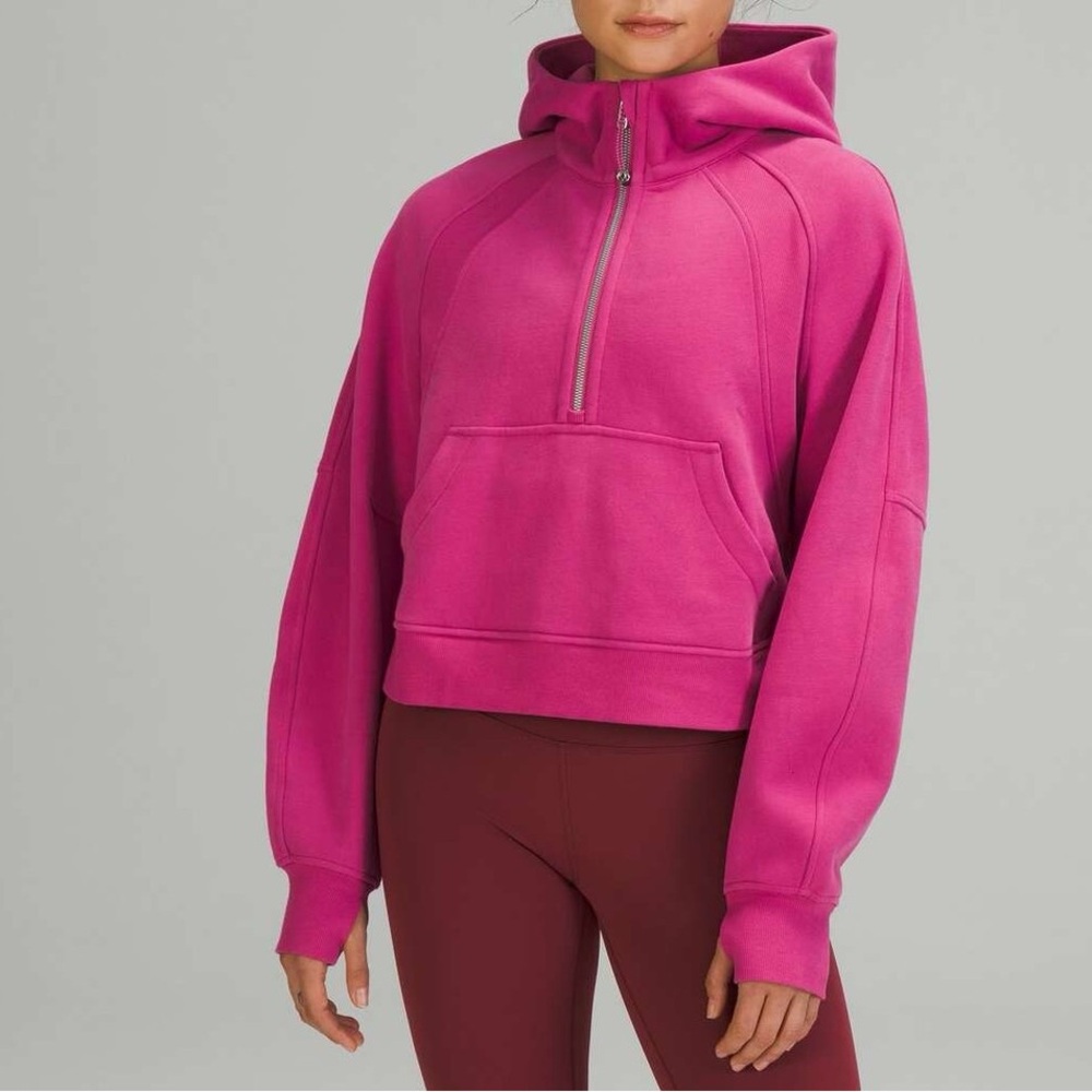 lululemon athletica Hot Pink Quarter-Zip Hoodie